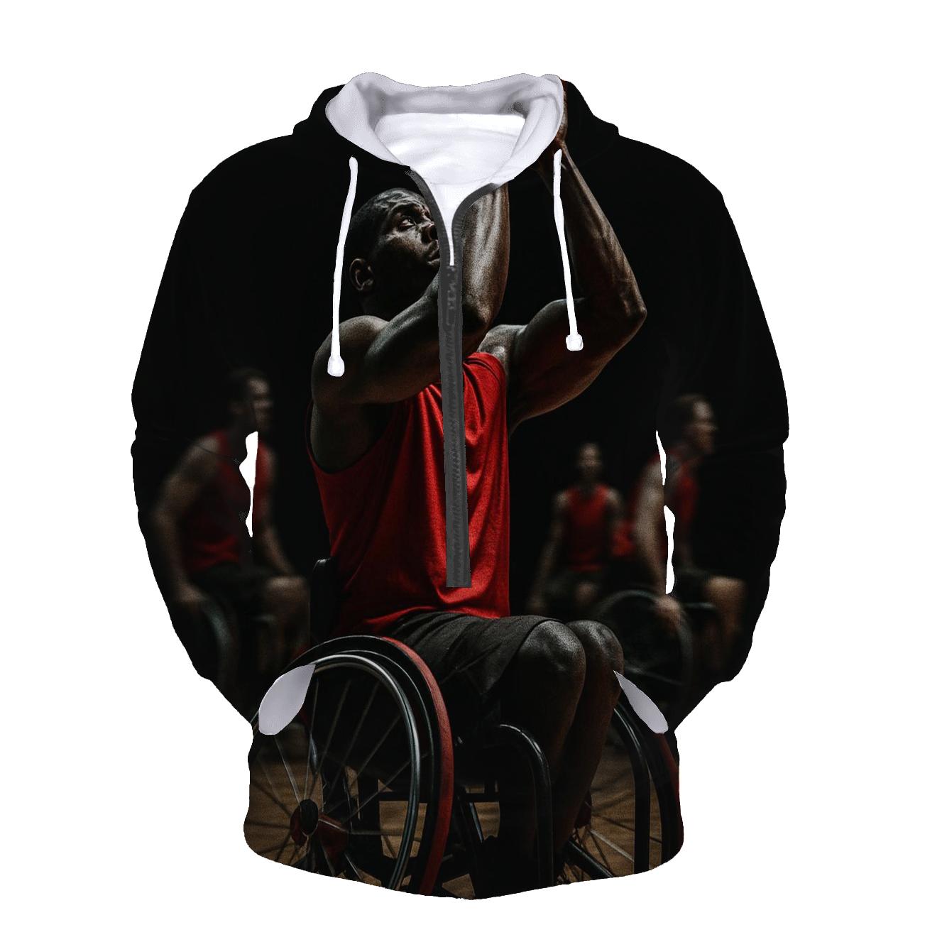 Adaptive Wheelchair Basketball embroidered hoodies