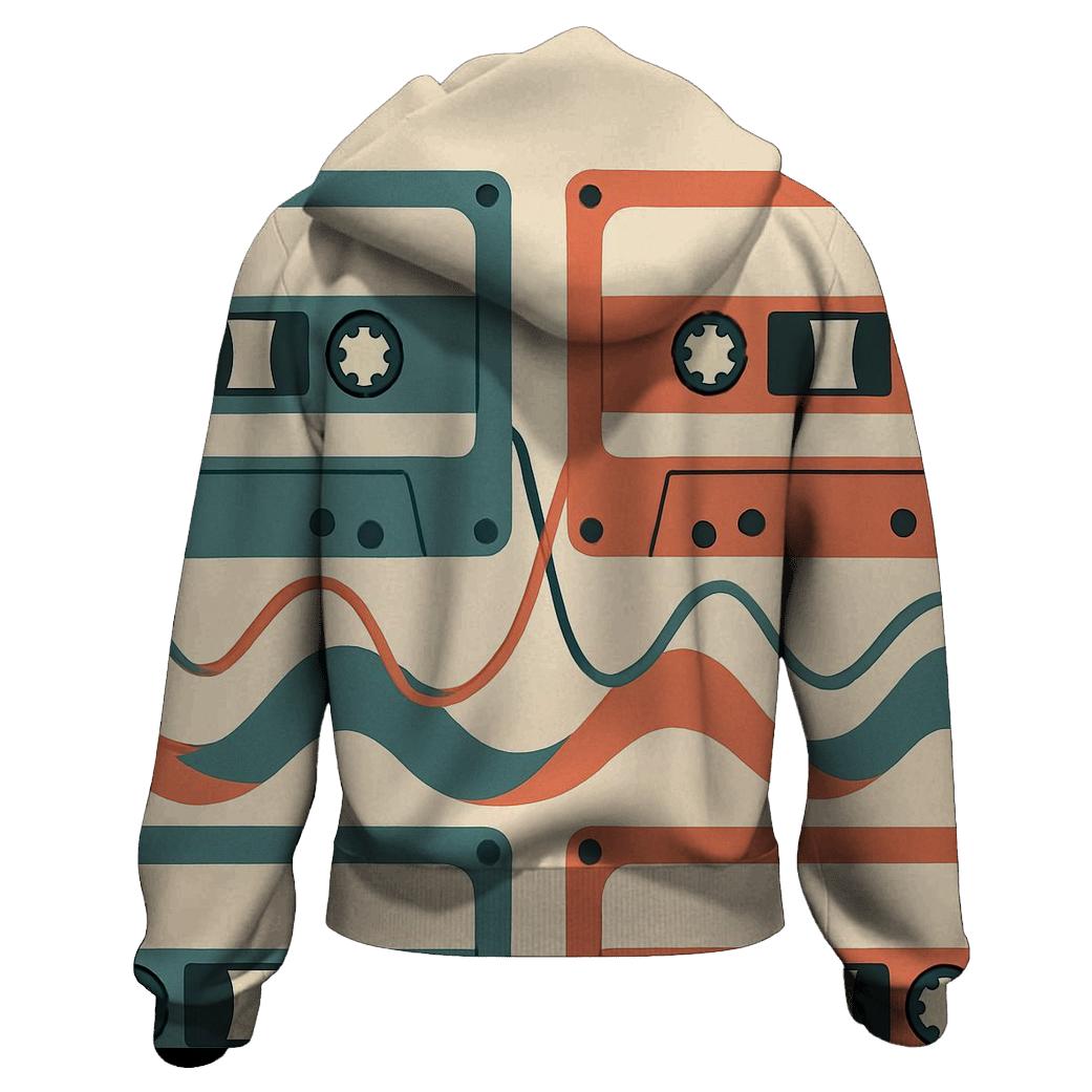 Cassette Tape Wave custom hoodies