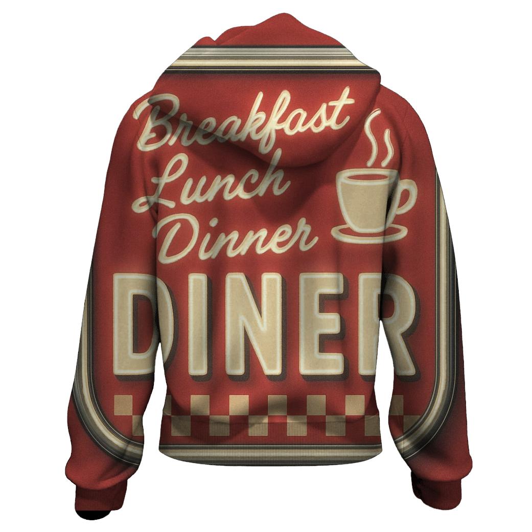 Classic Diner Neon Menu Board hoodie designs