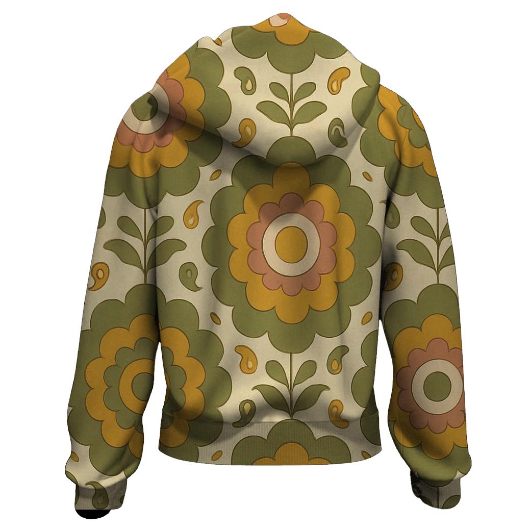 Groovy Flower Medallion embroidered hoodies