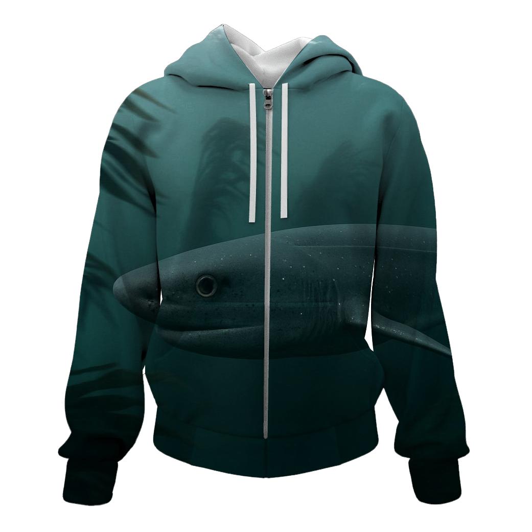 Under Kelp Shadow — Giant Kelp Shark lightweight hoodies