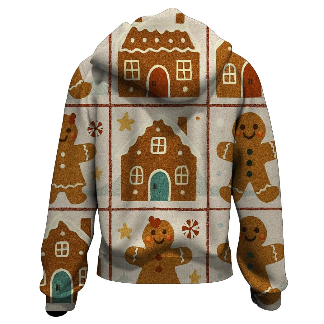 Gingerbread Carousel Grid Design hoodies fashion
