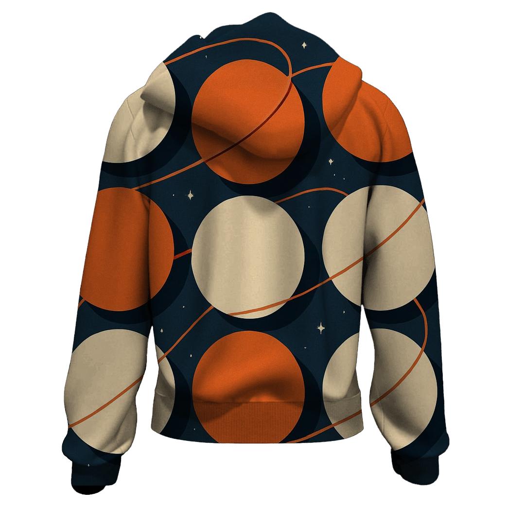 Vinyl Orbit Grid zip-up hoodies