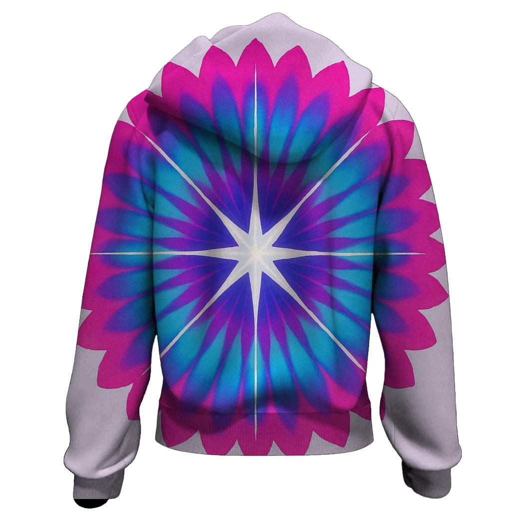 Magenta Mandala Sunburst hoodie trends
