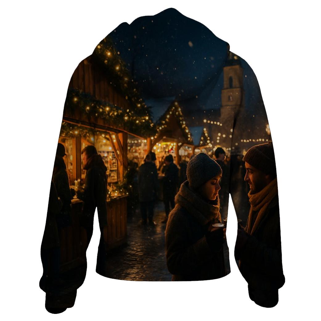 Village Market Night printed hoodies