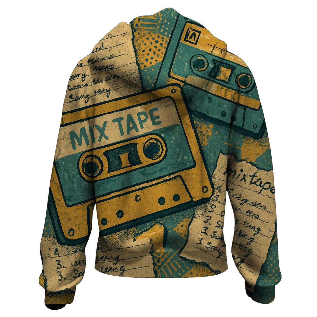 Retro Cassette Tape Collage hoodie trends