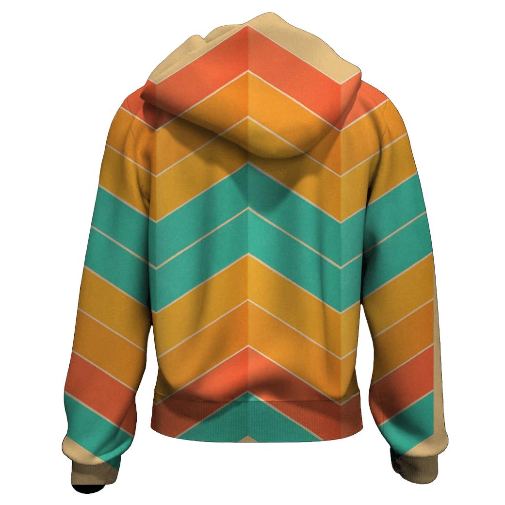 Chevron Accordion Coral graphic hoodies