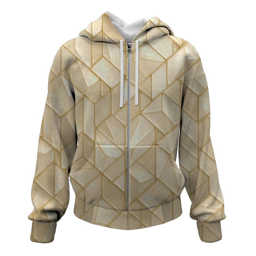 Crystal Cascade Mosaic zip-up hoodies