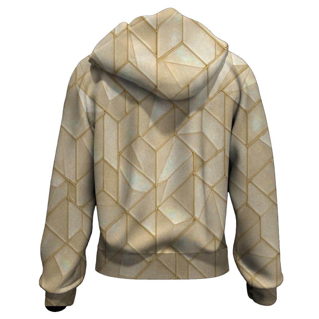Crystal Cascade Mosaic zip-up hoodies