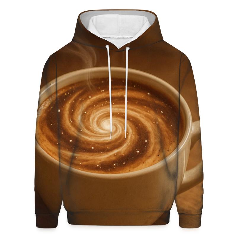 Latte Galaxy Swirl printed hoodies