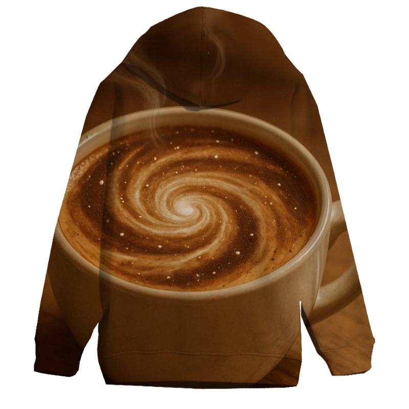Latte Galaxy Swirl printed hoodies