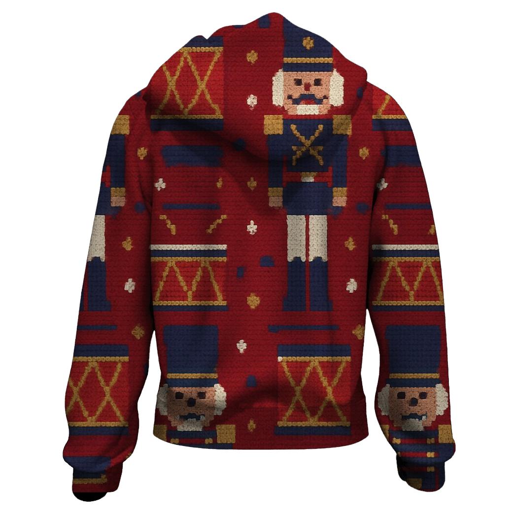 Nutcracker Mosaic Parade Design zip-up hoodies