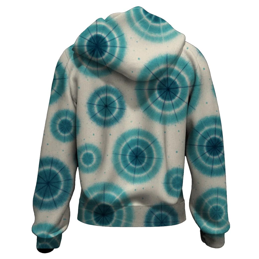 Kumo Spider Cluster Aqua printed hoodies