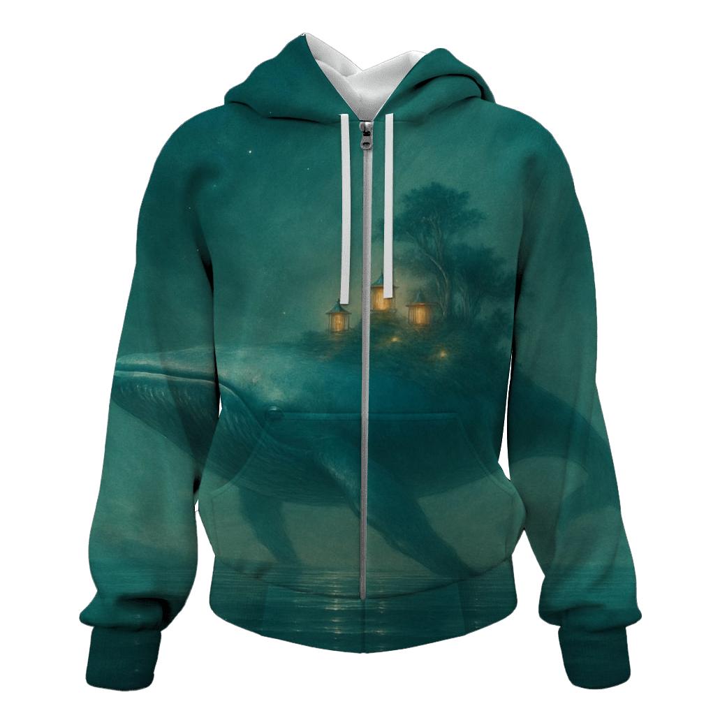 Surreal Oceanic Dream embroidered hoodies