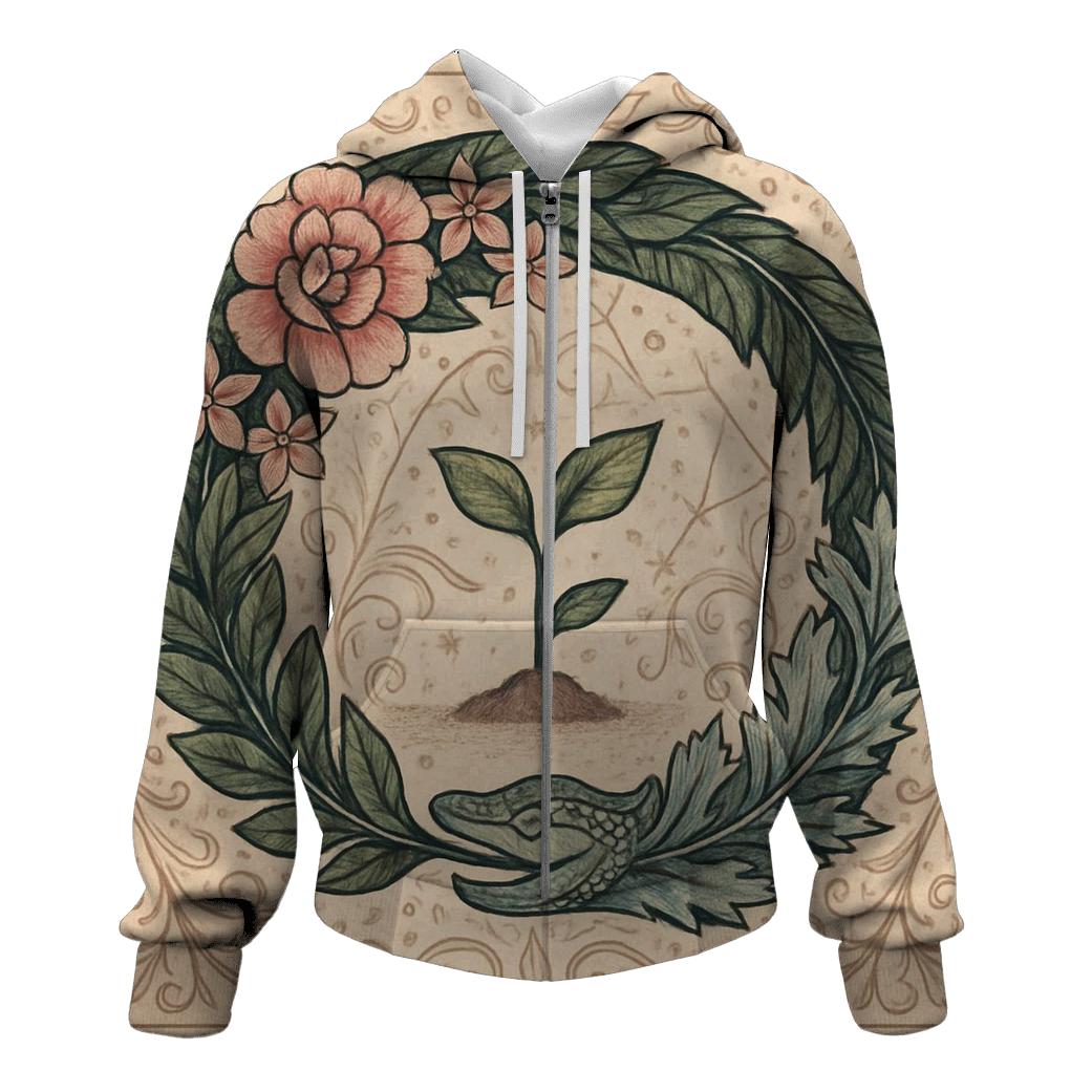Garden Of Endless Seasons embroidered hoodies