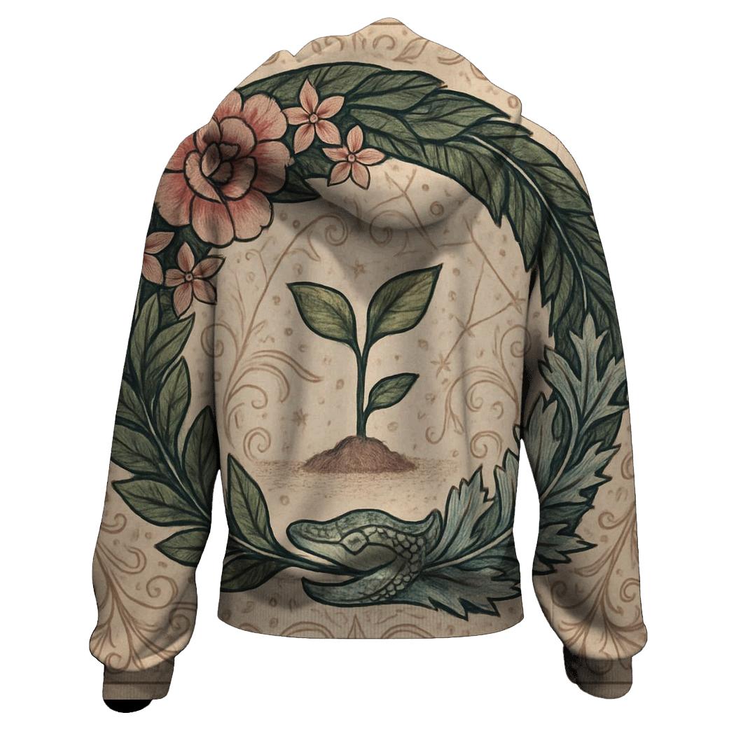 Garden Of Endless Seasons embroidered hoodies