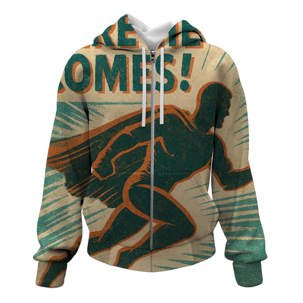 Faded Comic Book Adventure Panel custom hoodies