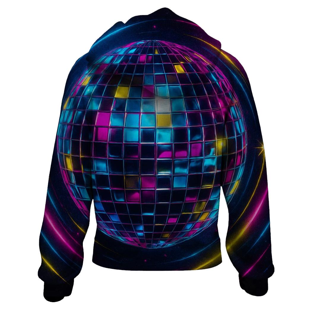 Neon Disco Orbit lightweight hoodies