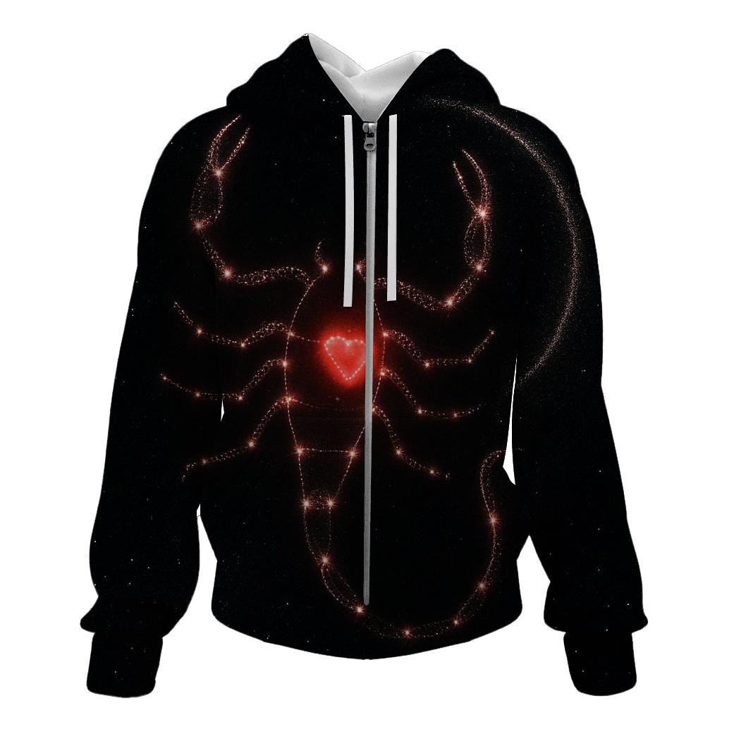 Scorpio Galactic Scorpion Design graphic hoodies