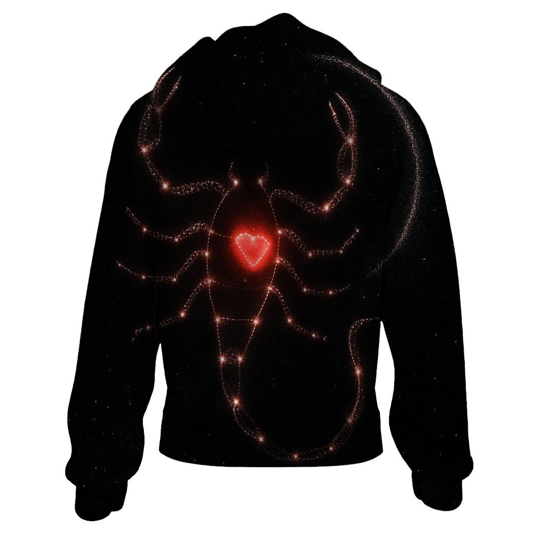 Scorpio Galactic Scorpion Design graphic hoodies