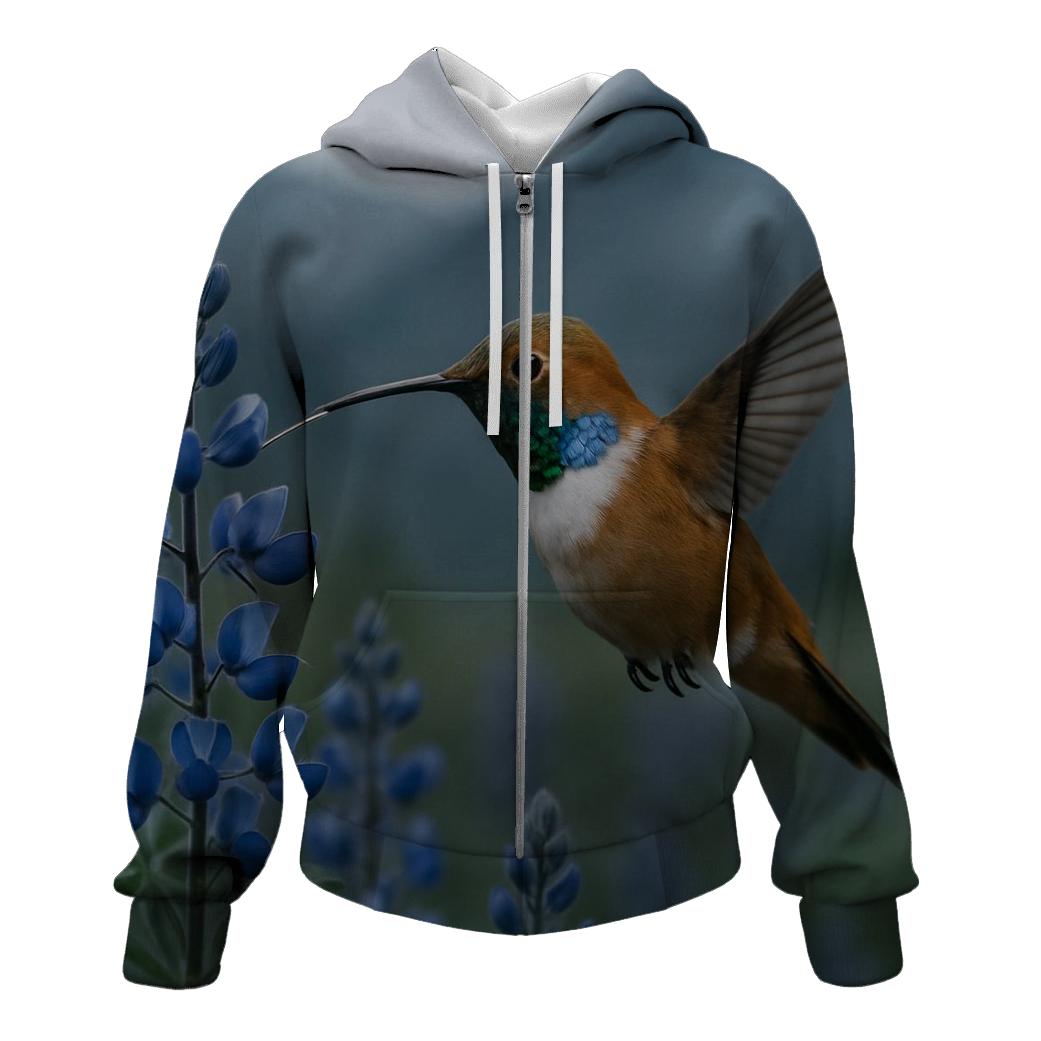 Alpine Nectar Hover — Rufous Hummingbird hoodie designs