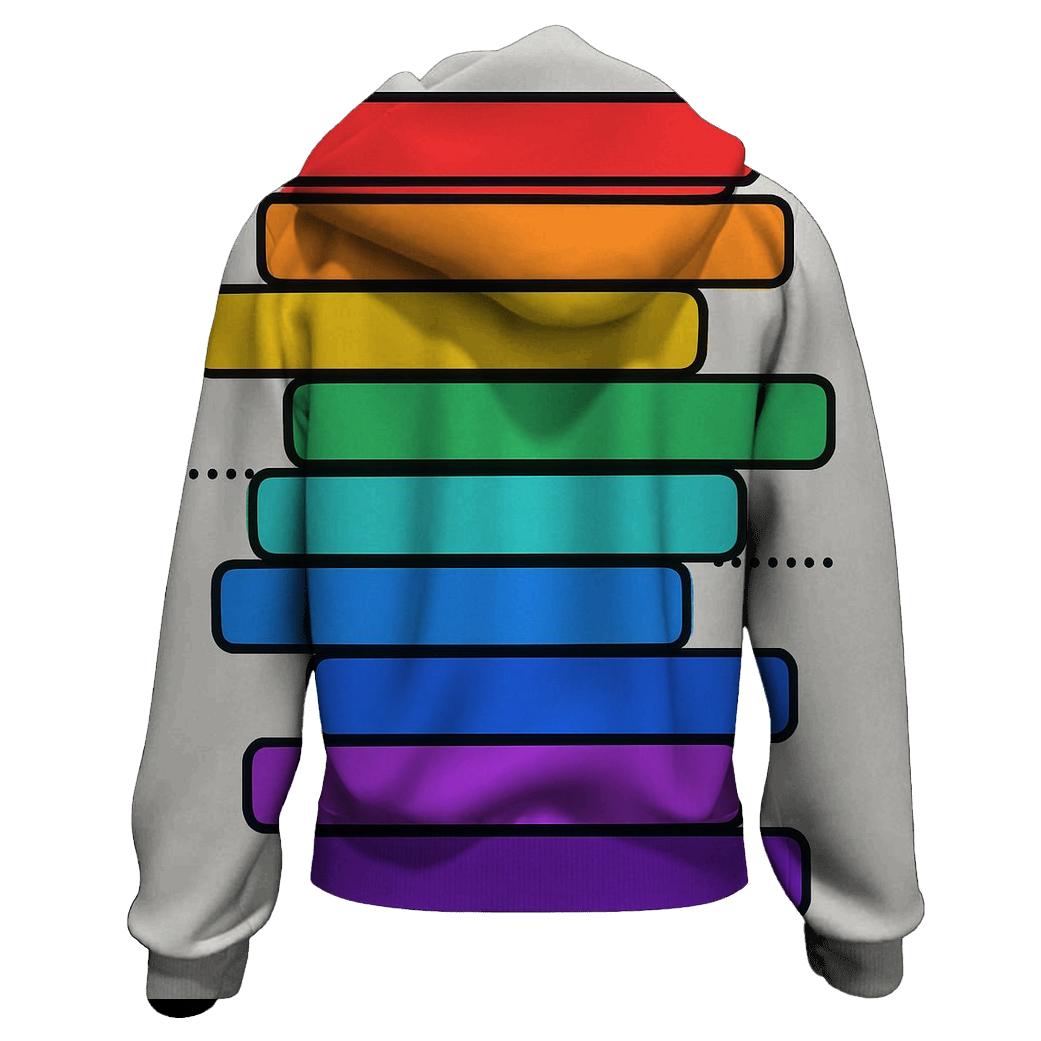 Rainbow Prism Bars embroidered hoodies