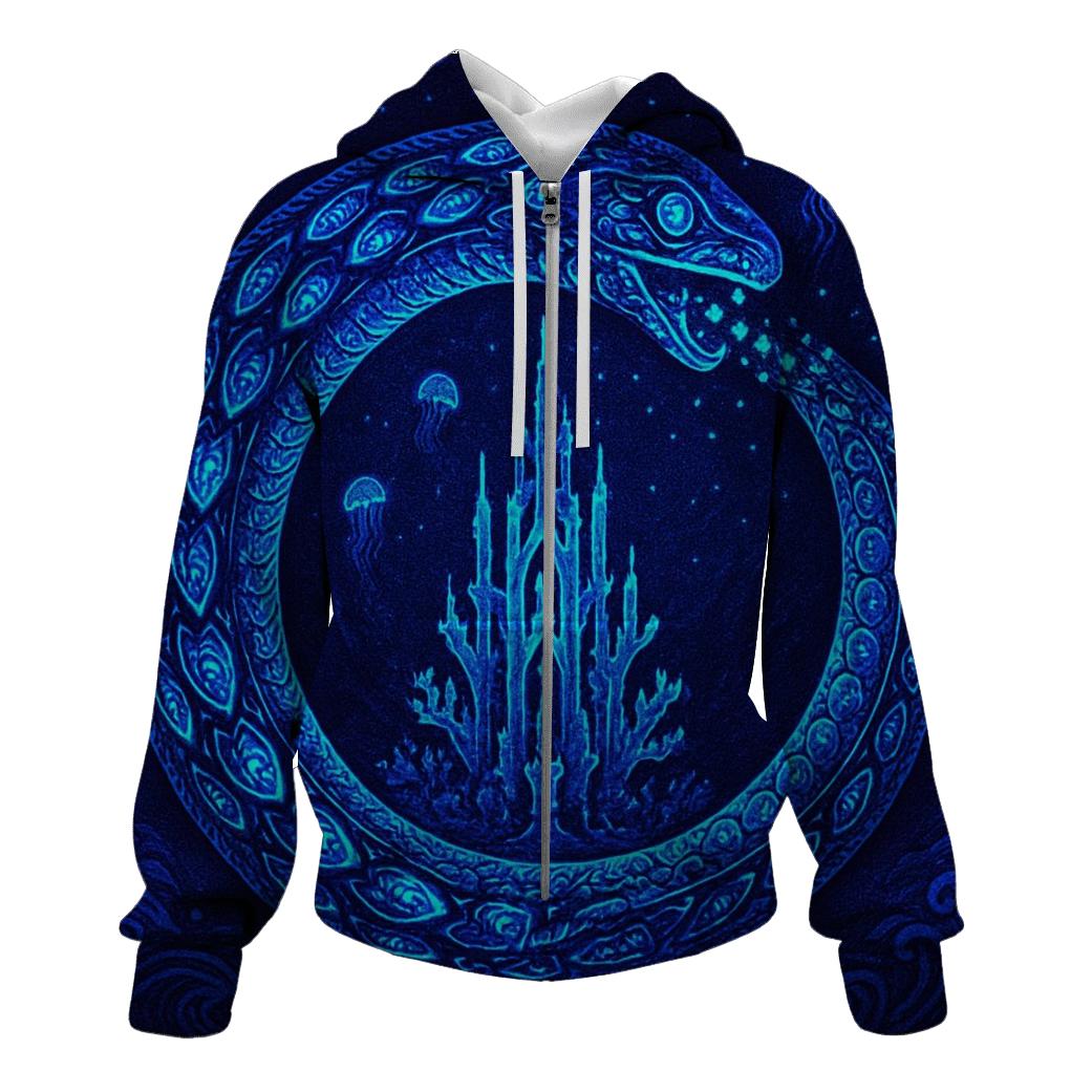 Bioluminescent Deep Coil heavyweight hoodies