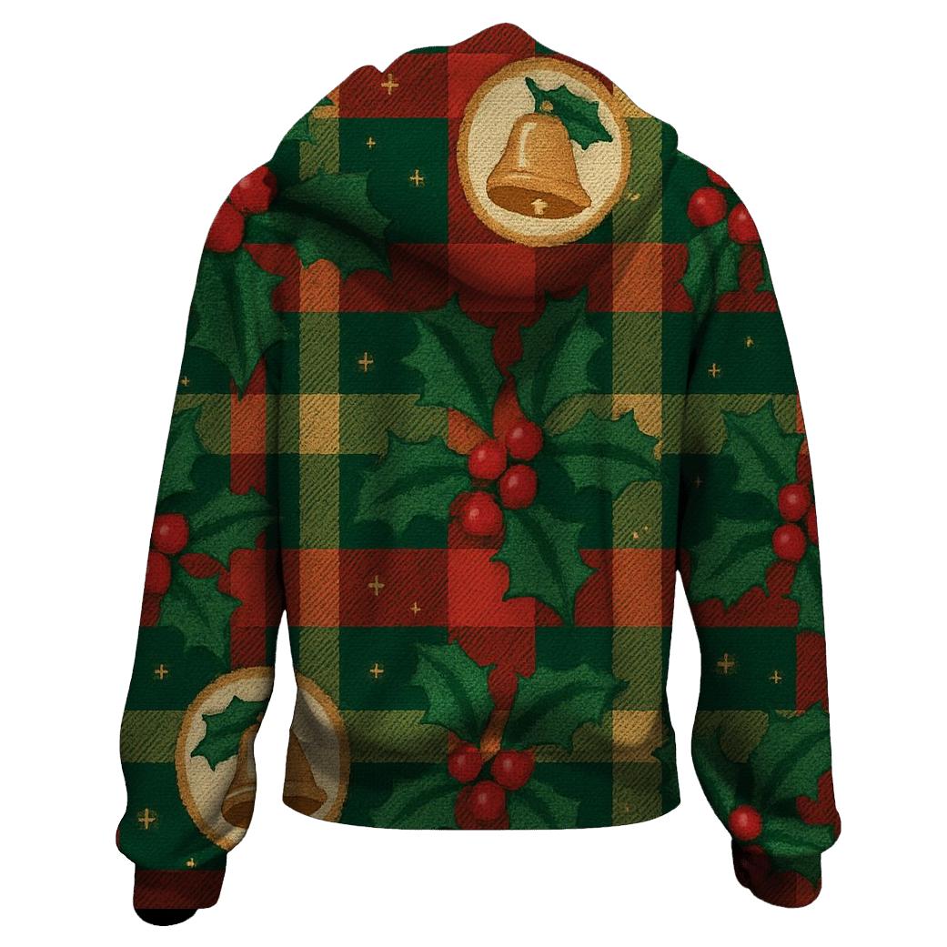 Holly Jingle Plaid Design designer hoodies