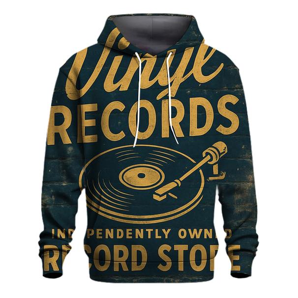Vintage Vinyl Record Shop Sign pullover hoodies