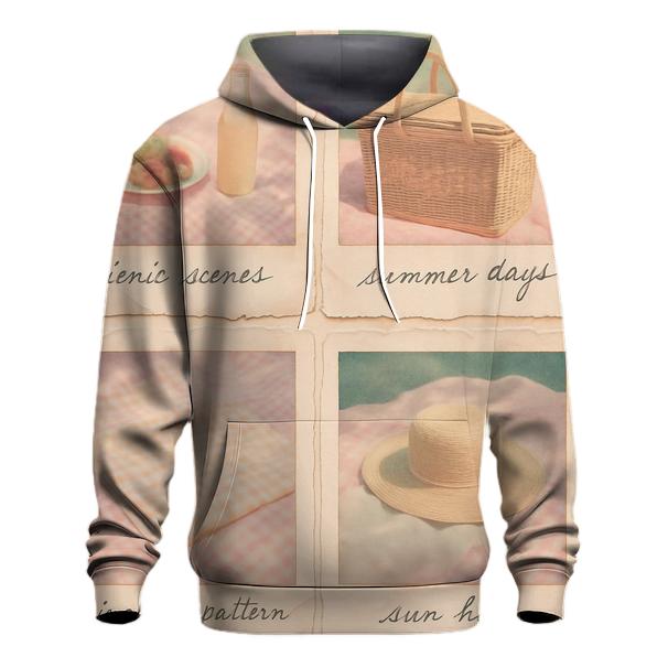 Polaroid Summer Picnic Collage pullover hoodies