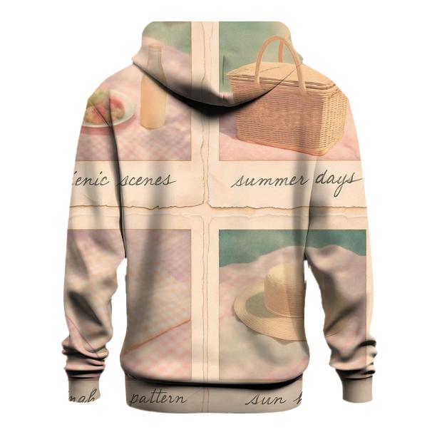 Polaroid Summer Picnic Collage pullover hoodies