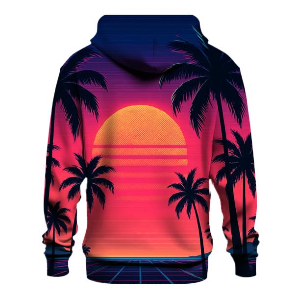 Retro Wave Sunset Palms hoodie trends