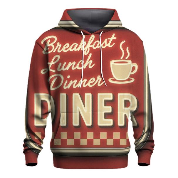 Classic Diner Neon Menu Board hoodie trends