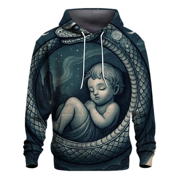 Lunar Coil Guardian embroidered hoodies