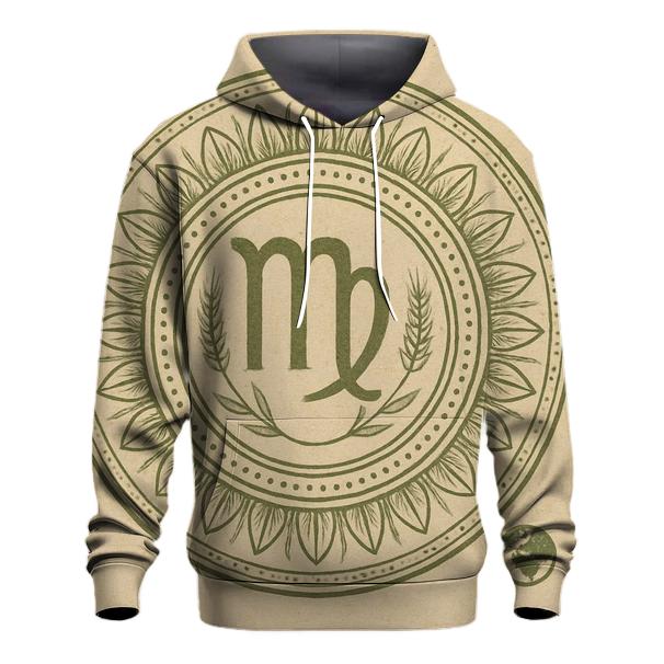 Virgo Earth Mandala Pattern custom hoodies