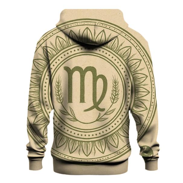 Virgo Earth Mandala Pattern custom hoodies