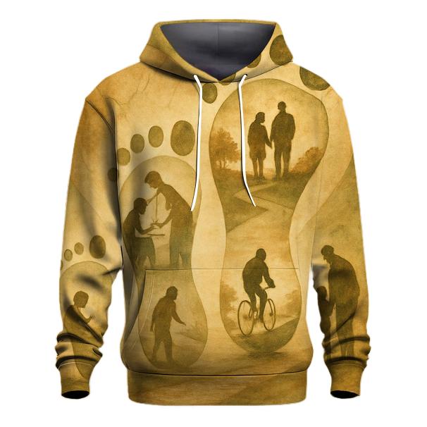 Footprints In The Heart premium hoodies