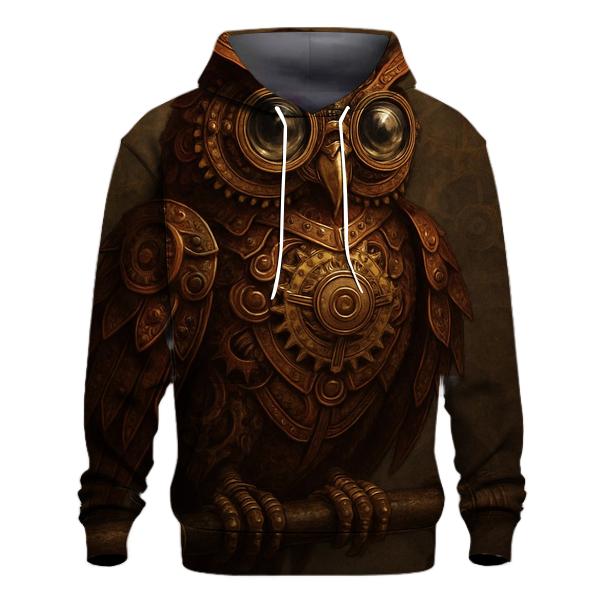 Steampunk Mechanical Owl custom hoodies