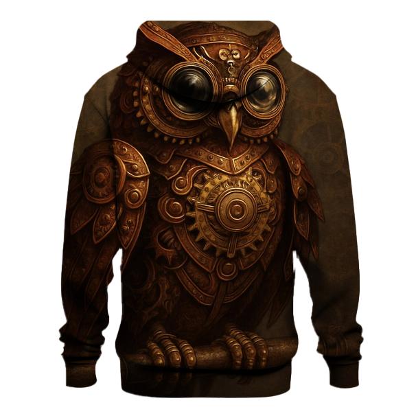 Steampunk Mechanical Owl custom hoodies