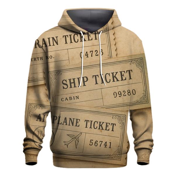 Antique Travel Ticket Stubs premium hoodies