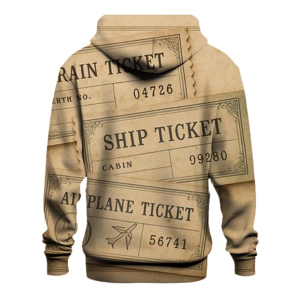 Antique Travel Ticket Stubs premium hoodies