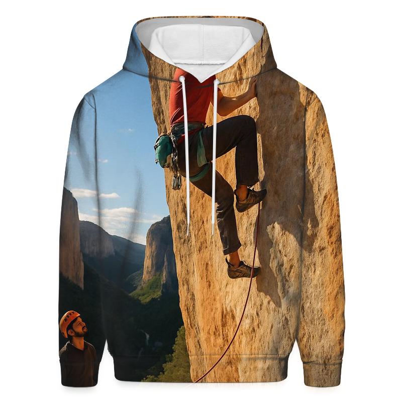 Cliff Face Rock Climb hoodie designs
