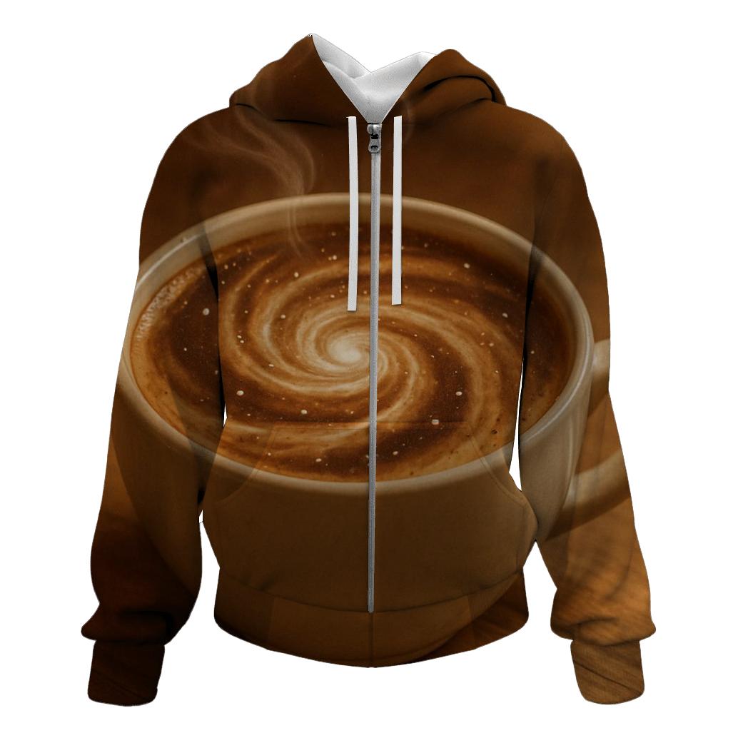 Latte Galaxy Swirl premium hoodies