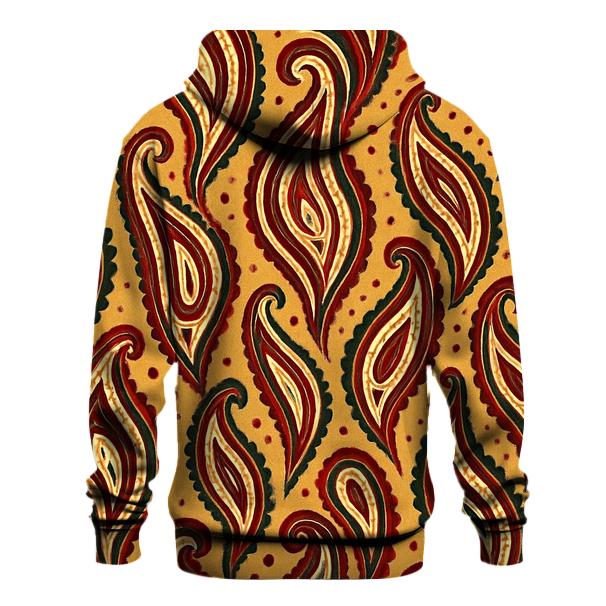 Mustard Paisley Cascade pullover hoodies
