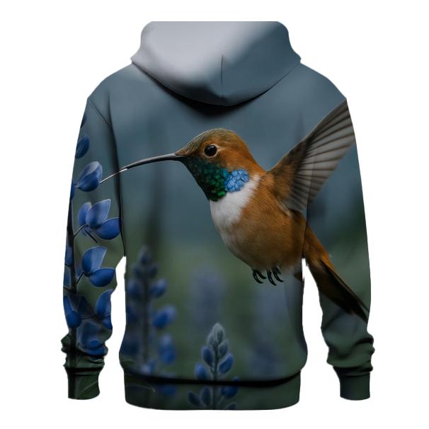 Alpine Nectar Hover — Rufous Hummingbird custom hoodies