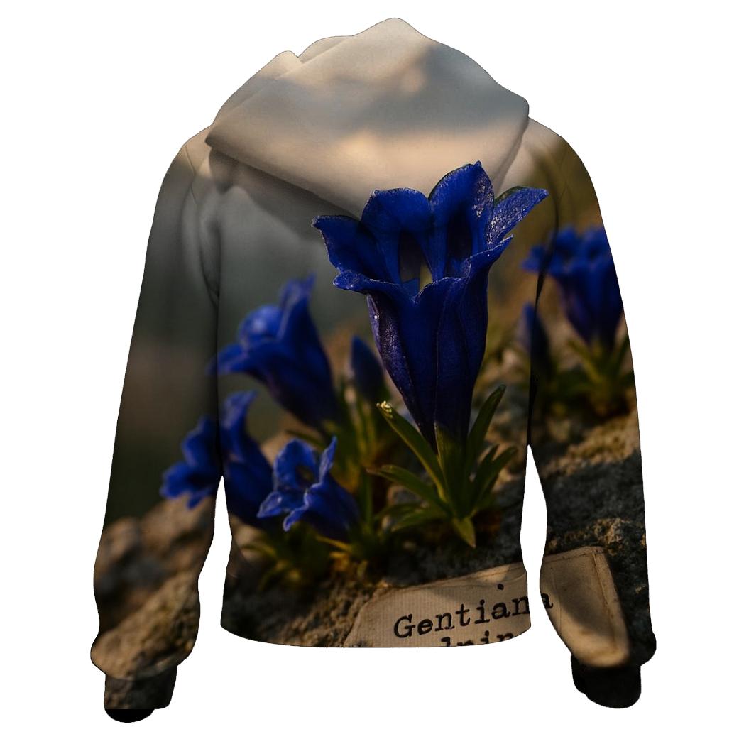 Alpine Gentian Study At Dawn hoodie designs