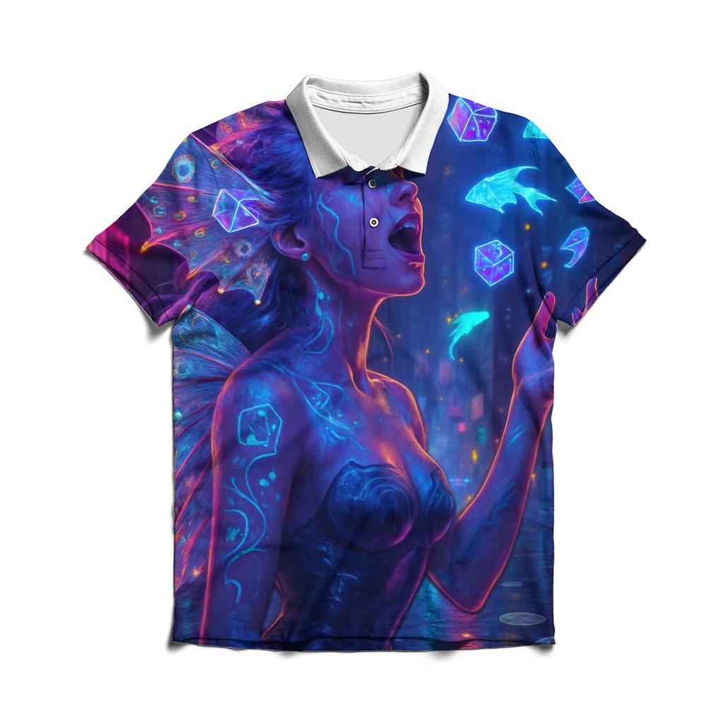 Neon Dice Siren premium cotton polo shirts