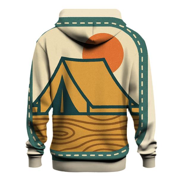 Retro Camping Patch lightweight hoodies