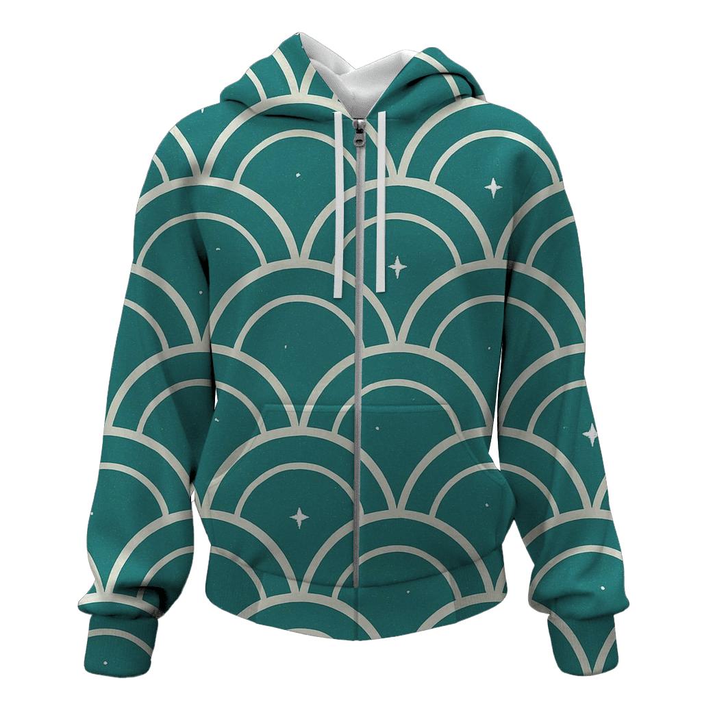 Gravitational Lens Arc Grid premium hoodies