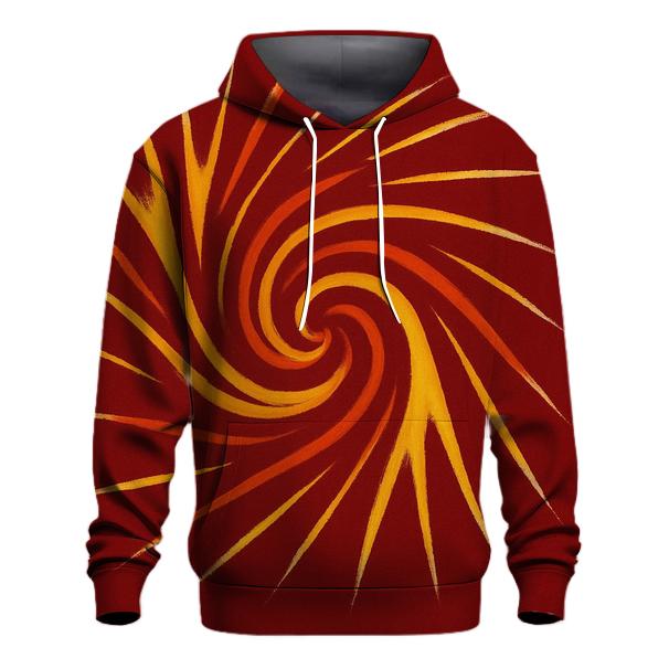 Solar Flare Radial Spiral custom hoodies